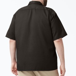 Dickies Short Sleeve Work Shirt, Marrón Oscura